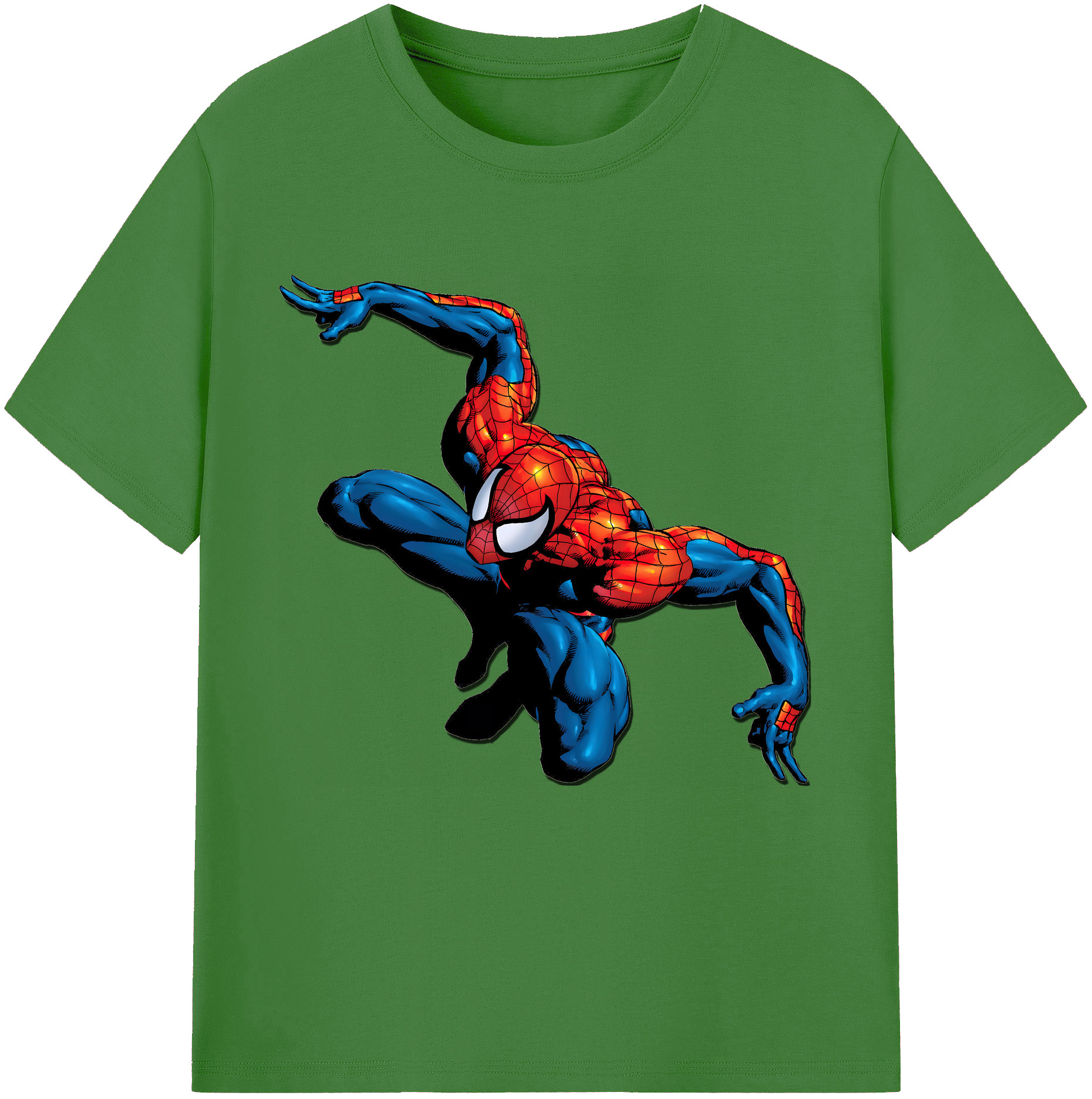 （画像用） Spider Man スパイダーマン レディースカジュアルプリントTシャツ（綿100％）